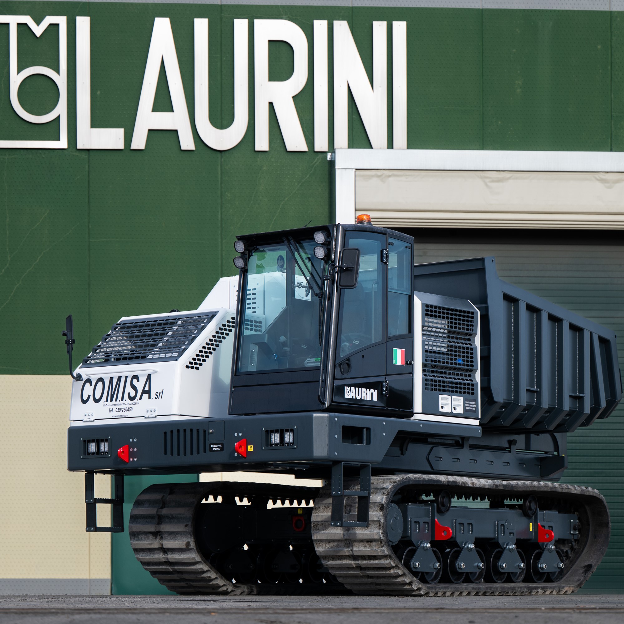 vista laterale trequarti pianale multifunzione cingolato di laurini